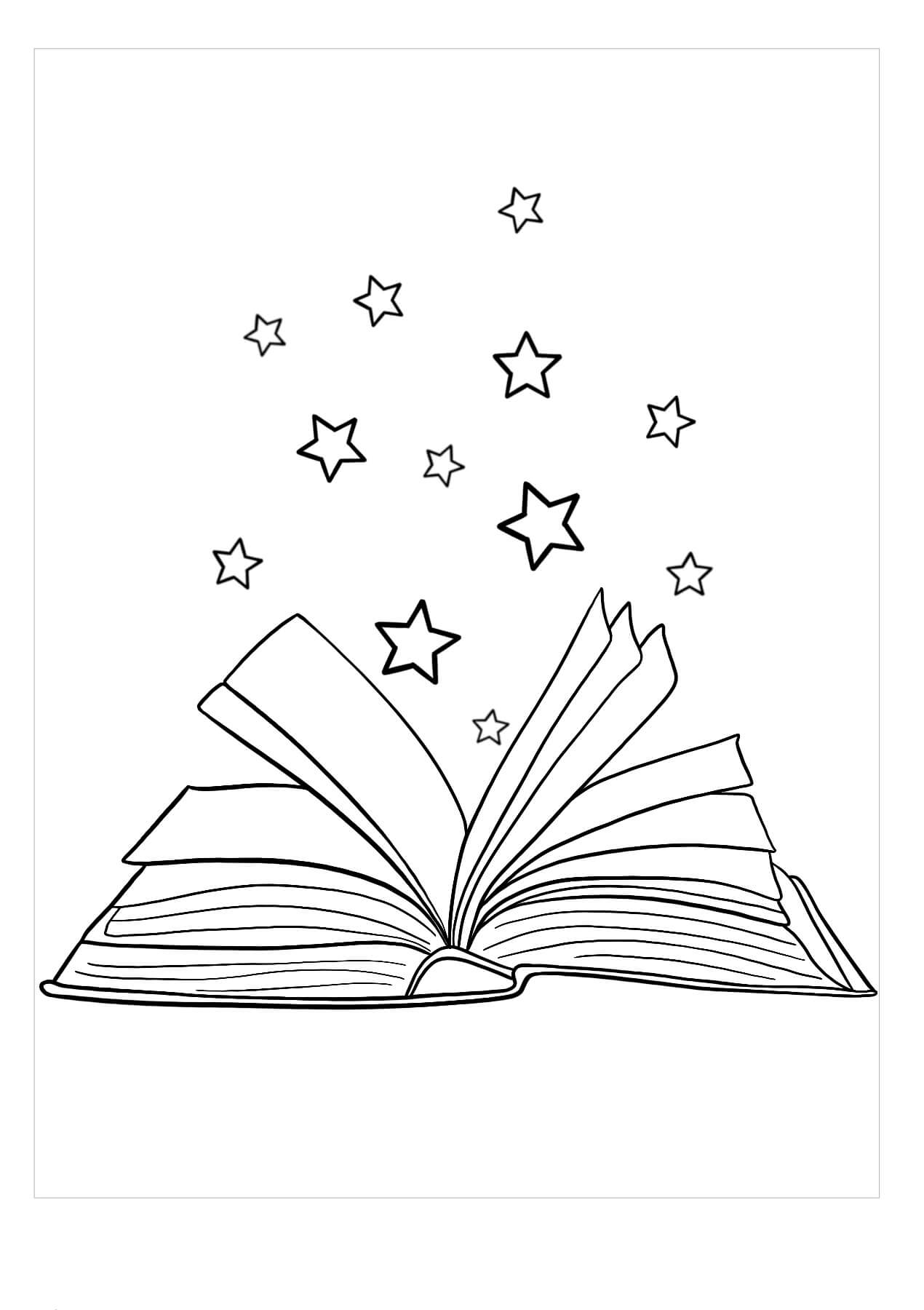 Dibujo de Libro Abierto para Colorear