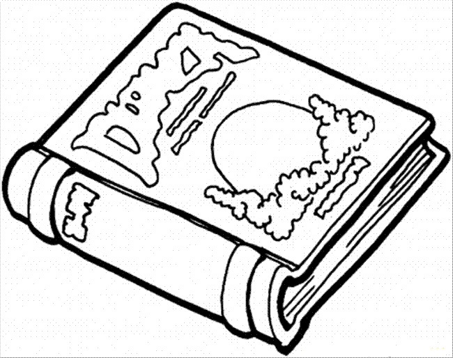 Dibujo de Libro Sobre la Naturaleza para Colorear