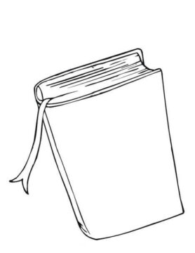 Dibujo de Partes de un Libro para Colorear