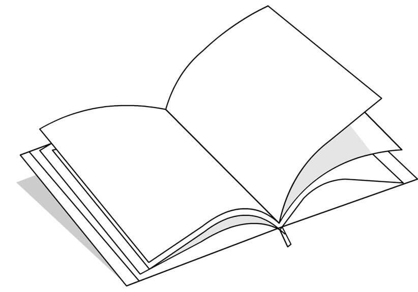 Dibujo de Libro Blanco para Colorear