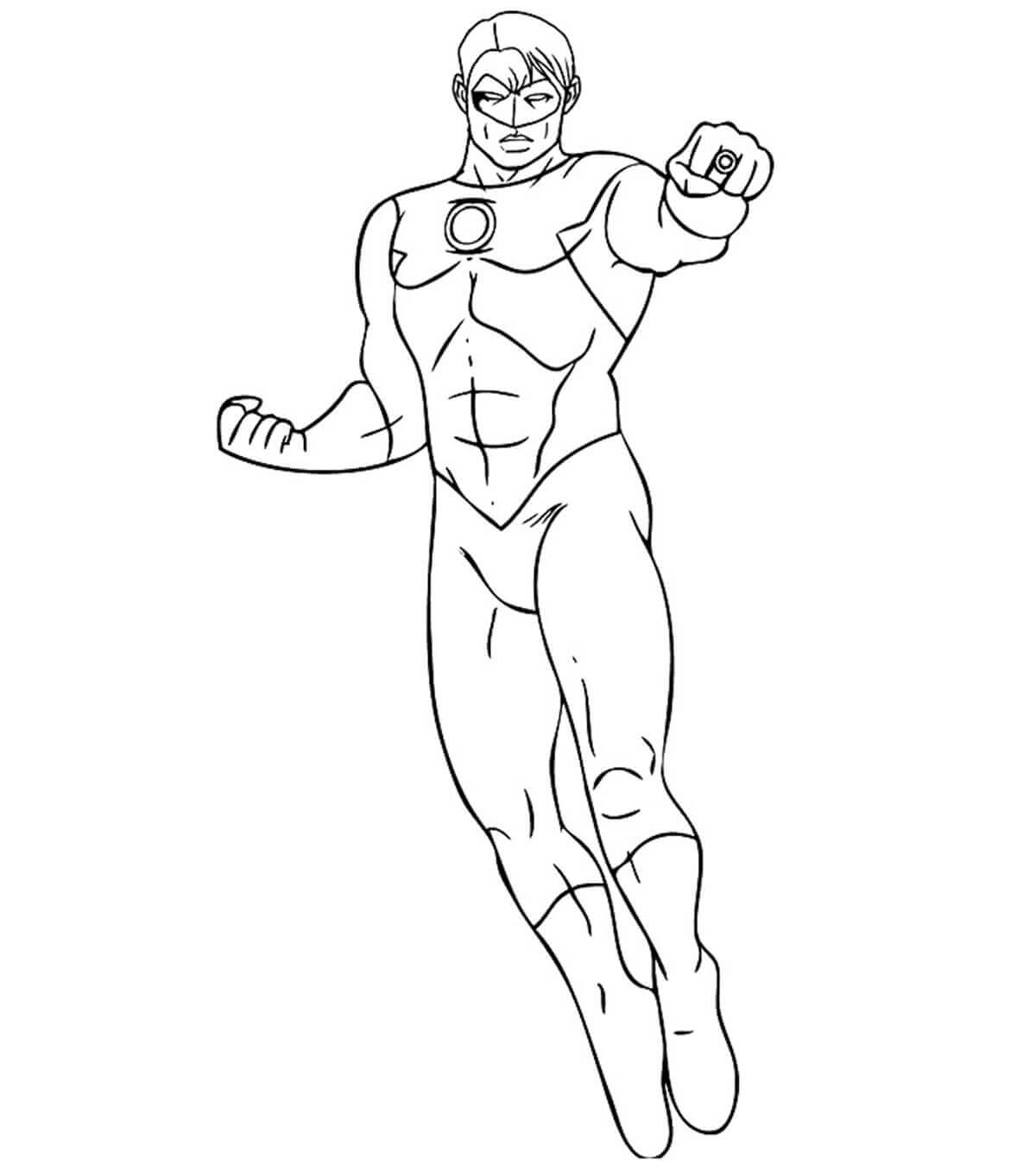 Dibujo de Hombre Volando 1 para Colorear