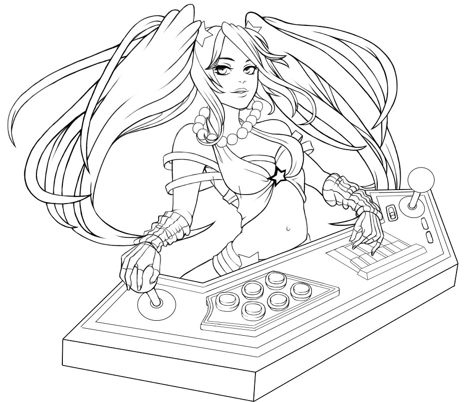 Dibujo de Arcada Sona para Colorear