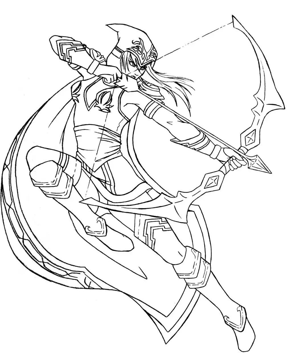 Dibujo de Ashe para Colorear