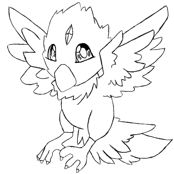 Dibujo de Bebé Anivia para Colorear