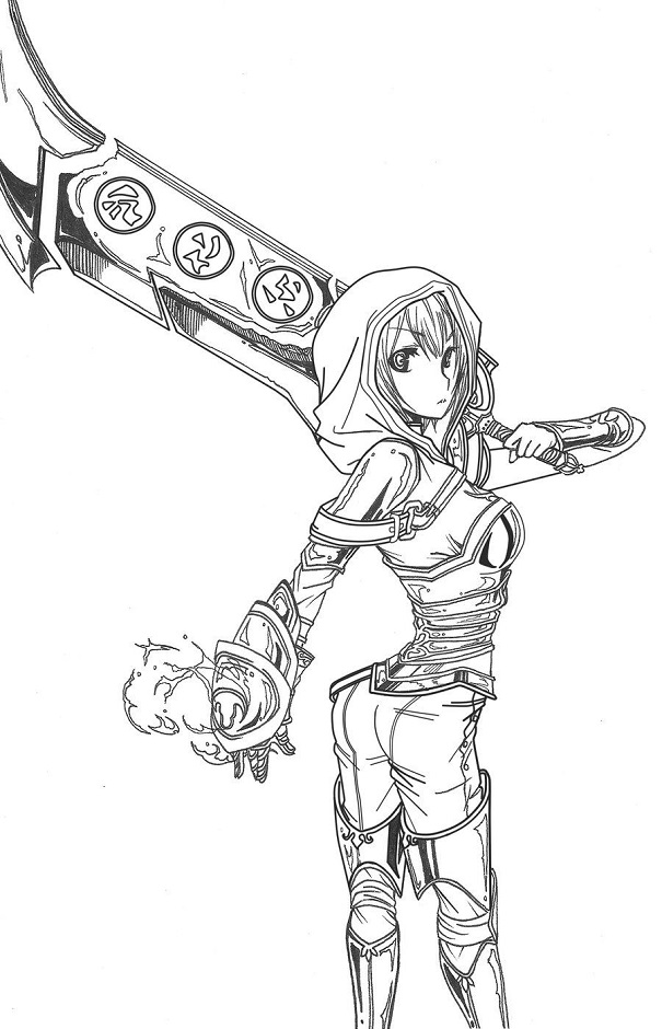 Dibujo de Canjear a Riven para Colorear