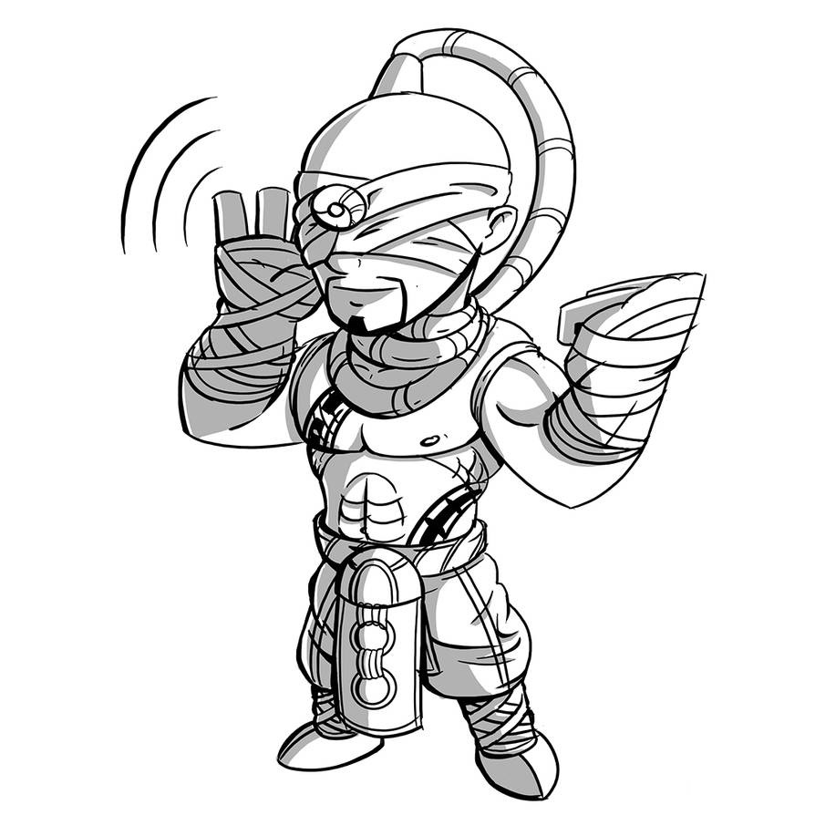 Dibujo de Chibi Lee sin para Colorear