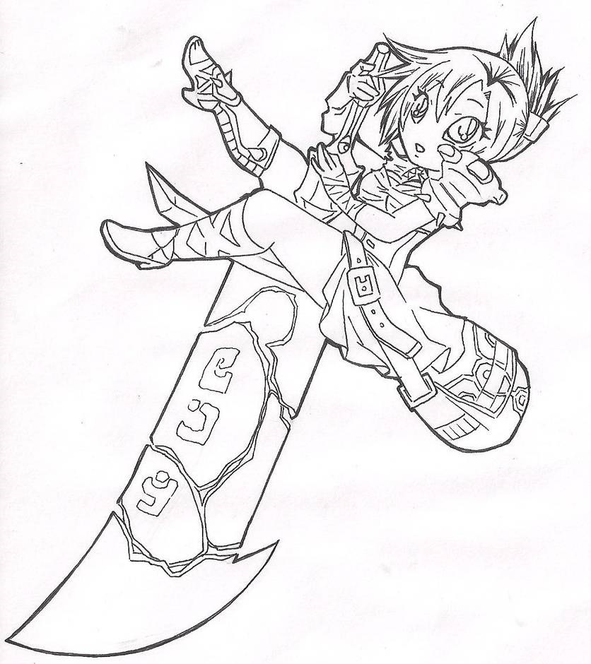 Dibujo de Chibi Riven para Colorear