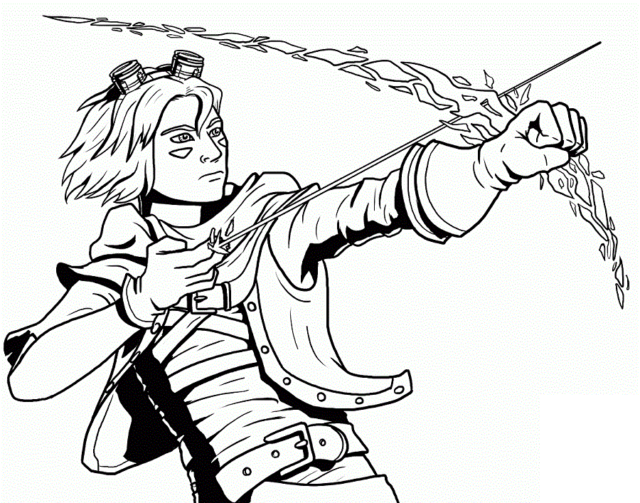 Dibujo de Ezreal para Colorear