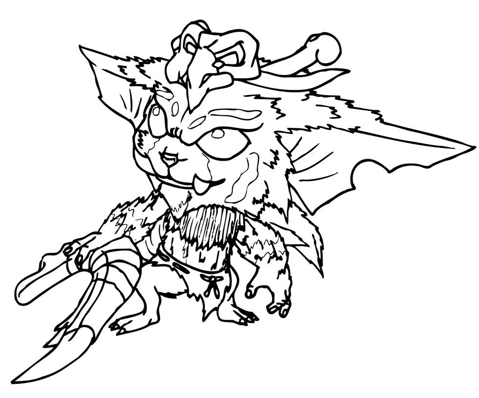 Dibujo de Gnar para Colorear