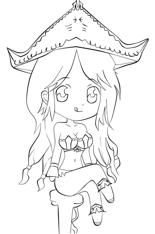 Dibujo de Linda Miss Fortune para Colorear