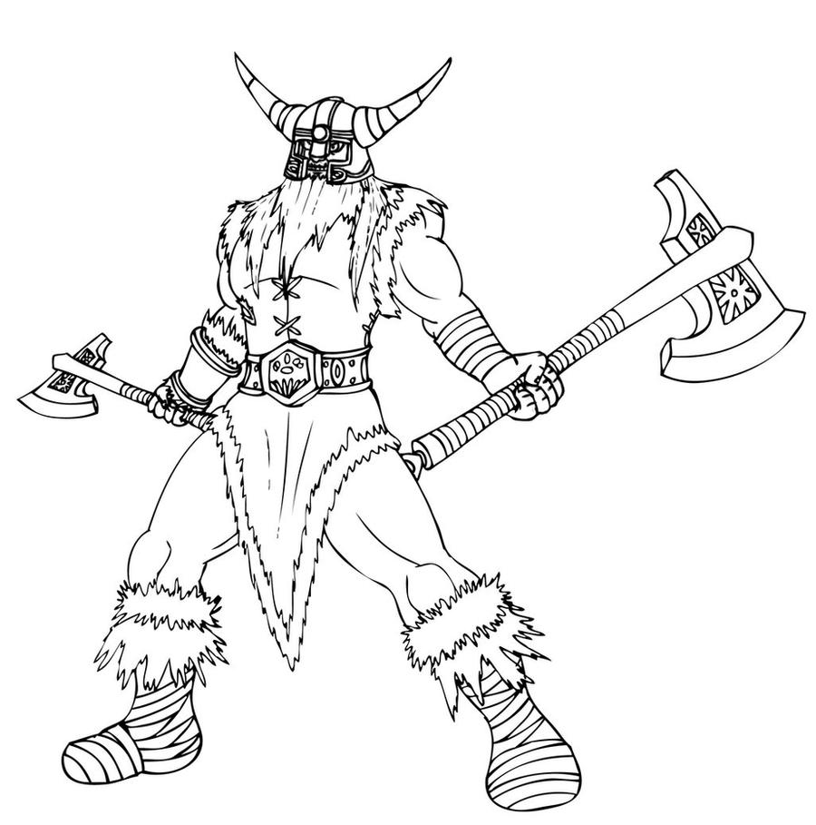 Dibujo de Olaf el Berserker para Colorear