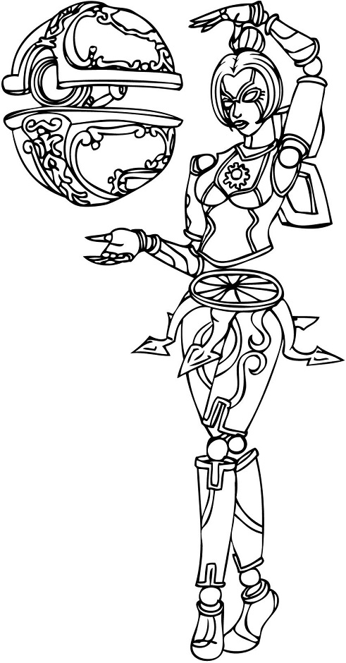 Dibujo de Orianna para Colorear
