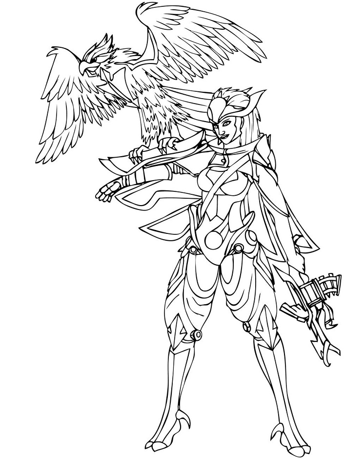 Dibujo de Quinn y Valor para Colorear