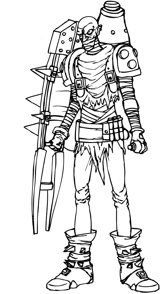 Dibujo de Singed para Colorear
