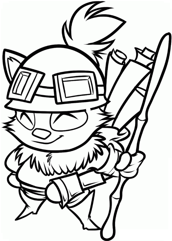 Dibujo de Teemo para Colorear