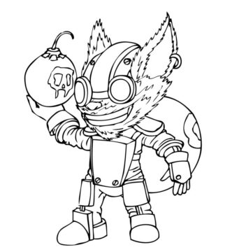 Dibujo de Ziggs para Colorear