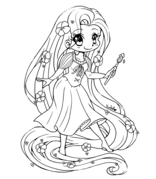 Dibujo de Zoe Arte de Fan para Colorear