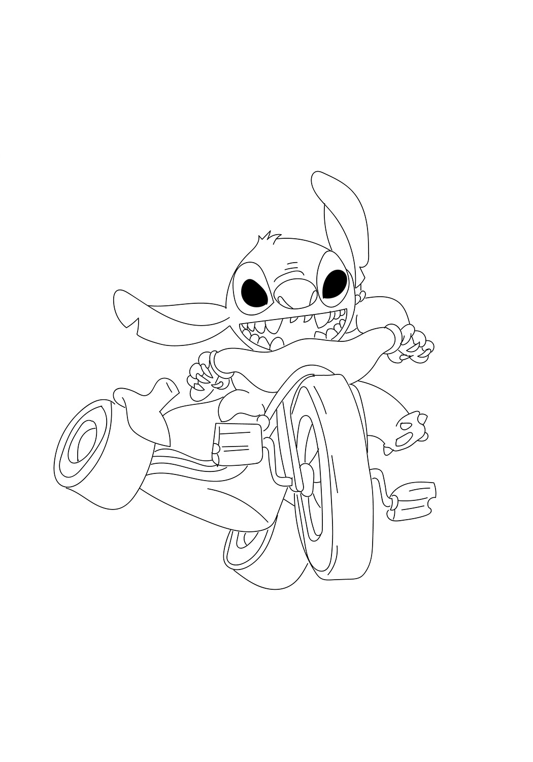 Dibujo de Ciclismo de Puntadas para Colorear