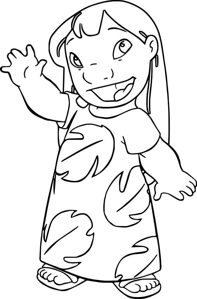 Dibujo de Lilo Di Aloha para Colorear