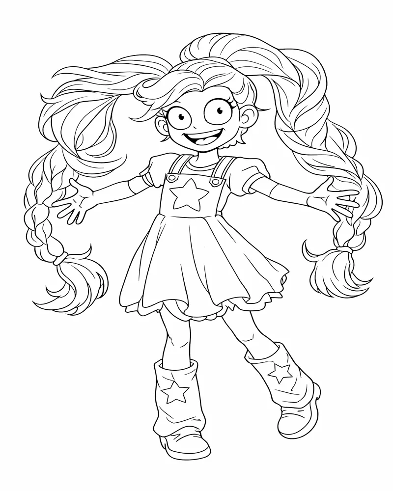 Dibujo de Lilys Brazos Abiertos Linda página para Colorear