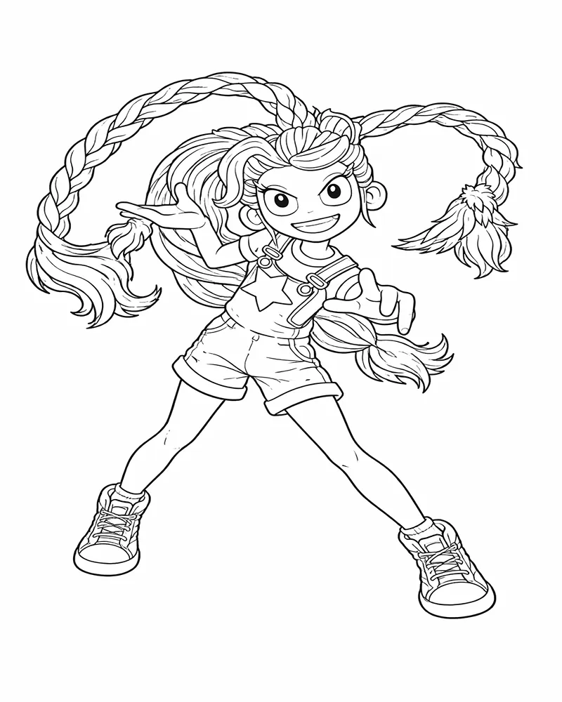 Dibujo de Lilys Pose Juguetona página para Colorear