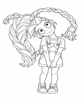 Dibujo de Lilys Pose Timida página para Colorear