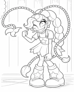 Dibujo de Lilys Pose Traviesa página para Colorear