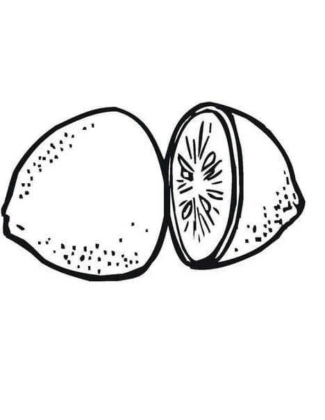 Dibujo de Dos Medio limón para Colorear