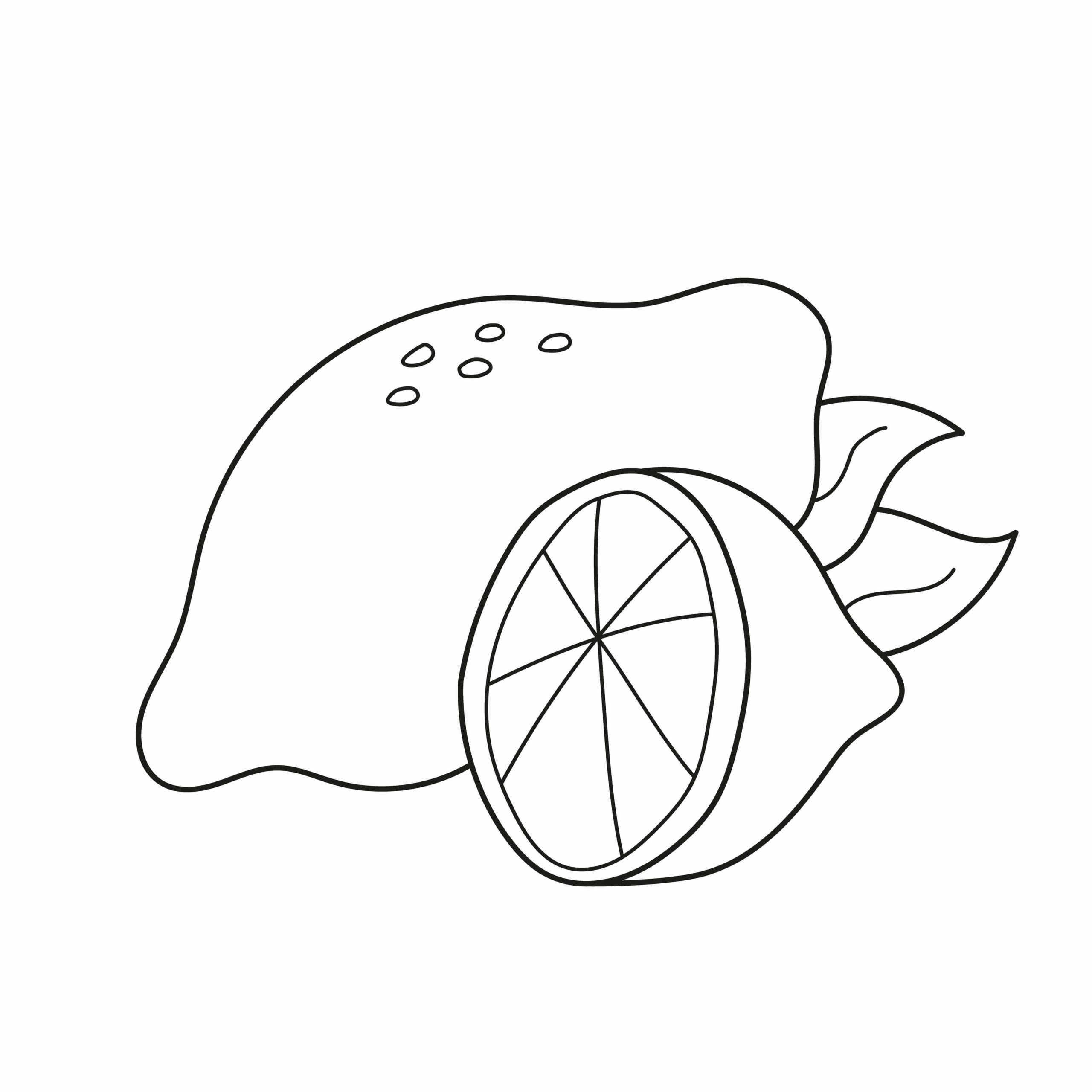 Dibujo de Gran limón Scaled para Colorear