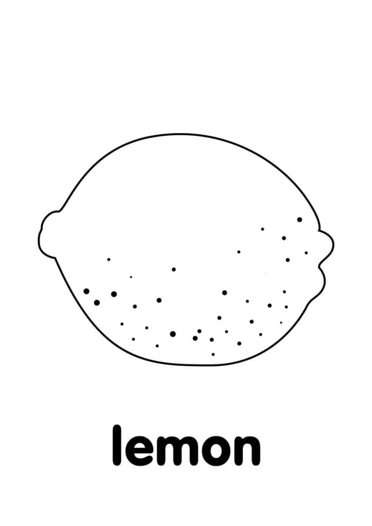 Dibujo de Limón básico para Colorear