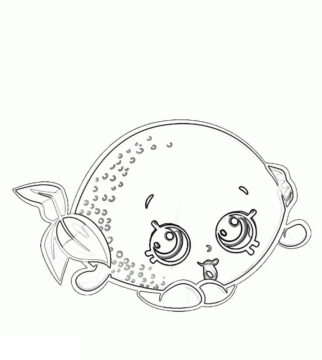Dibujo de Shopkin Pippa limón para Colorear