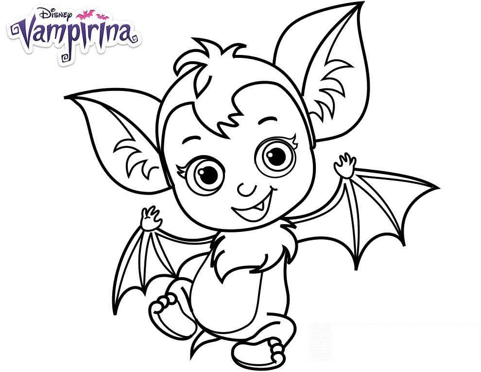 Dibujo de Bebé Murcielago Vampirina Hauntley para Colorear