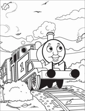 Dibujo de Lindo Tren para Colorear
