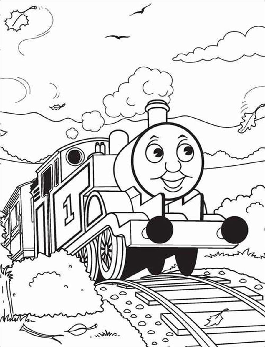 Dibujo de Lindo Tren para Colorear