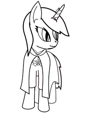 Dibujo de Unicornio Pony Lindo para Colorear