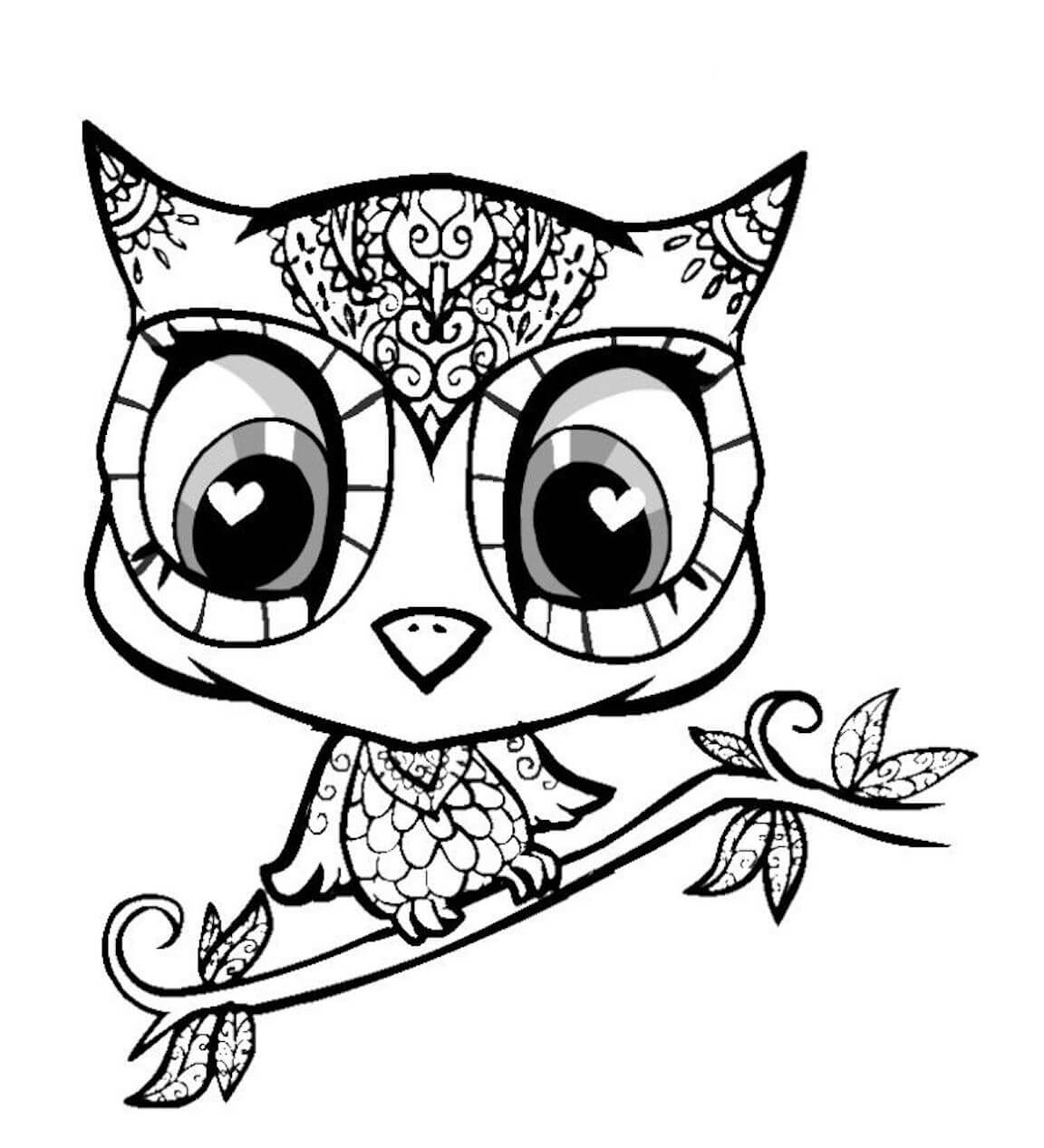 Dibujo de Animal Lindo Simple para Colorear