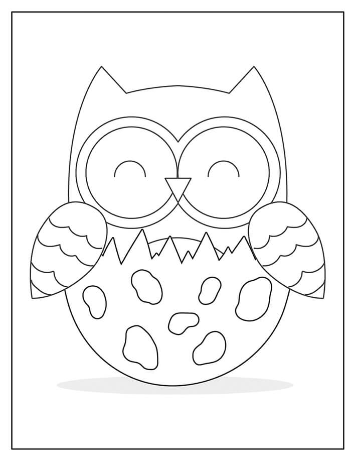 Dibujo de Búho Lindo para Colorear