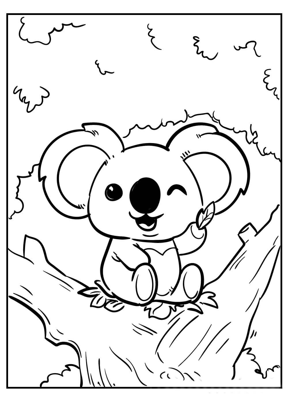 Dibujo de Lindo Koala para Colorear