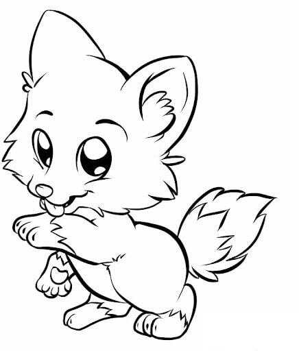 Dibujo de Lindo Zorro para Colorear