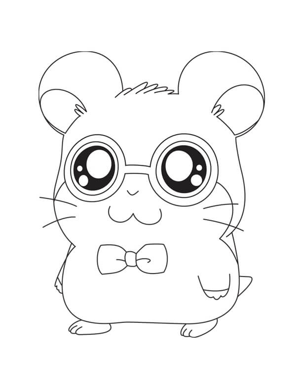 Dibujo de Ratón Lindo Sonriendo para Colorear