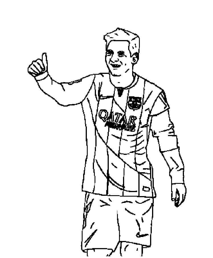 Dibujo de Messi para Colorear
