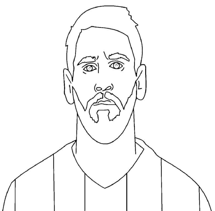 Dibujo de Gran Lionel Messi para Colorear