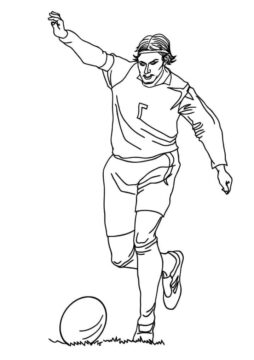 Dibujo de Pequeño Lionel Messi Jugando Futbol para Colorear