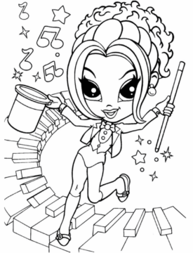 Dibujo de Mago Lisa Frank para Colorear