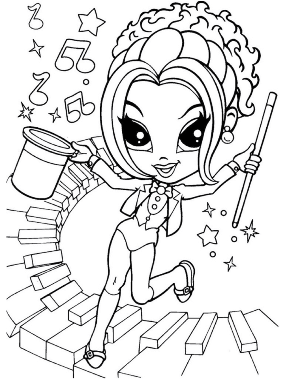 Dibujo de Mago Lisa Frank para Colorear