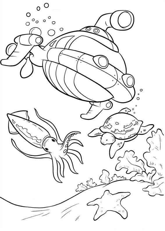 Dibujo de Cohete Submarino para Colorear