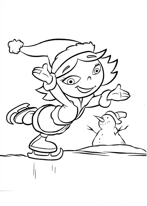 Dibujo de Junio de Patinaje Sobre Hielo para Colorear