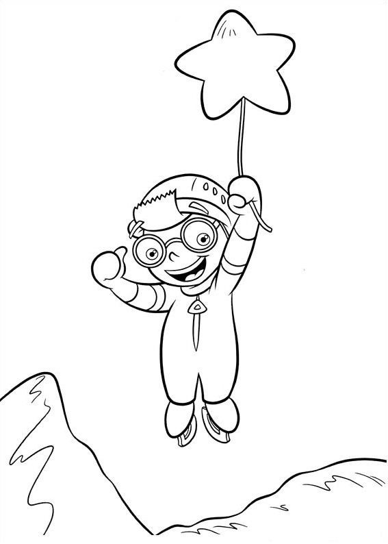 Dibujo de Leo Esta Volando para Colorear
