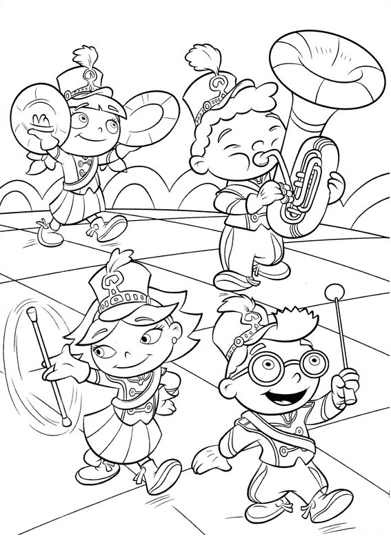 Dibujo de Pequeños Einsteins para Colorear