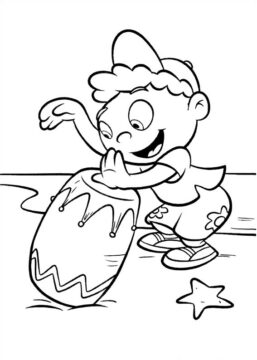 Dibujo de Quincy Divirtiendose para Colorear